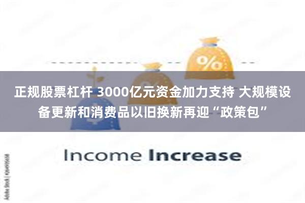 正规股票杠杆 3000亿元资金加力支持 大规模设备更新和消费品以旧换新再迎“政策包”